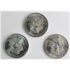 Image 2 : 1986, 1988 AND 1989 AMERICAN SILVER EAGLES