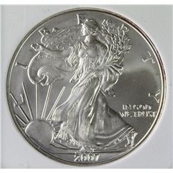 2007-W BURNISHED AMERICAN SILVER EAGLE