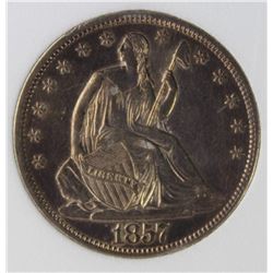 1857-S SEATED HALF DOLLAR