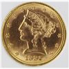 Image 1 : 1882 $5 GOLD LIBERTY