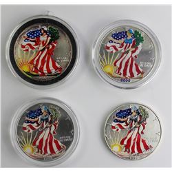 COLORIZED SILVER AMERICAN EAGLES