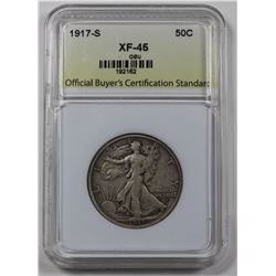1917-S WALKING LIBERTY HALF DOLLAR