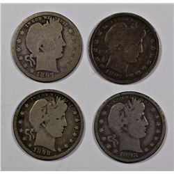 BARBER QUARTERS: 1897 GOOD, 1897-O GOOD, 1898 VG,