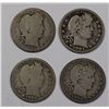 Image 1 : BARBER QUARTERS: 1900-O AG, 1900-S AG/G, 1901 VG