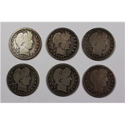 BARBER QUARTERS: (2) 1897 GOOD, 1895-O G/VG,
