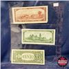 Image 2 : Bills (3): Canada $1 Bill Centennial 1867-1967; Canada $2 Bill 1954; USA $1 Bill 2003