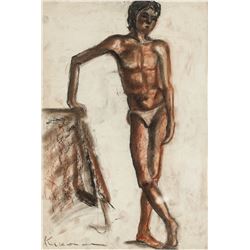 Michel Kikoine French Expressionist Pastel Paper