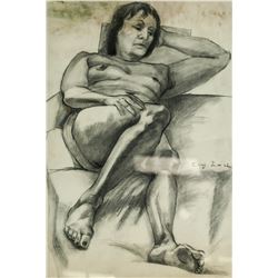 Eugene Zak Polish Impressionist Graphite