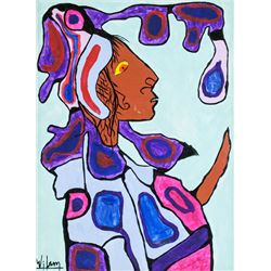 Wifredo Lam Cuban Surrealist Oil on Canvas