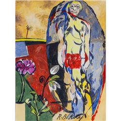 R. B. Kitaj American Expressionist Tempera Paper