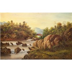 Early 20th Century English OOC Landscape Painting
