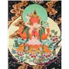 Image 3 : Print Tanka of Four-Arm Red Guanyin on Canvas