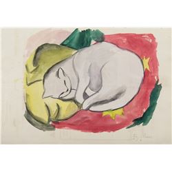 Franz Marc German Expressionist Watercolor Paper