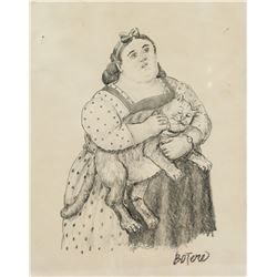 Fernando Botero Colombian Modern Pencil on Paper