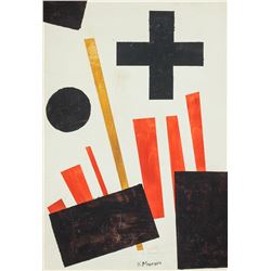 Kazimir Malevich Russian Suprematist Oil on Canvas