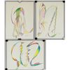 Image 1 : Three Abstract Color Pencil on Paper 2003 Signed