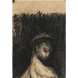 Odilon Redon Post-Impressionist Charcoal on Paper