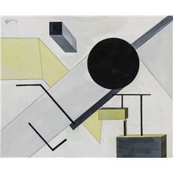 El Lissitzky Russian Suprematist Gouache on Paper