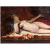 Image 3 : Oil on Canvas Reclining Nude Framed P. Fanbech