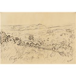 Signed Vincent Impressionist Ink Galerie D'Orsay