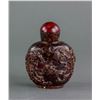 Image 1 : Chinese Large Amber Carved Snuff Bottle