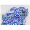 Image 2 : Chinese Lapis Carved Long-Eyebrow Lohan Statue