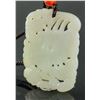 Image 2 : 18th C. Chinese Hetian White Jade Lotus Pendant