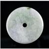 Image 1 : Emerald Green Jadeite Carved Bi Disc Pendant