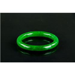 Burma Emerald Green Jadeite Carved Bangle