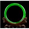 Image 4 : Burma Green Jadeite Carved Bangle
