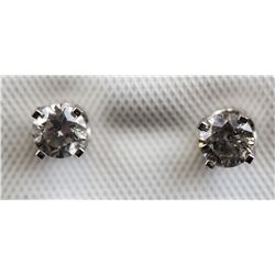 0.52Ct 14K White Gold Diamond Earrings CRV$1800