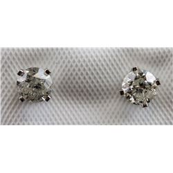 0.6Ct 14K White Gold Diamond Earrings CRV $3100