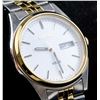 Image 2 : Seiko Solar White Dial Two-Toned Watch RV $239