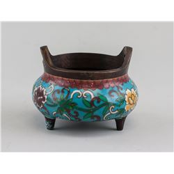 Chinese Cloisonne Bronze Censer Qianlong MK