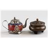 Image 1 : 2 Assorted Chinese Bronze Teapot and Censer