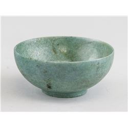 Chinese Green Marble Stone Carved Bowl Printed MK