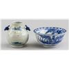 Image 3 : 2 Assorted Chinese Blue & White Porcelain Bowl Jar