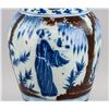 Image 3 : Chinese Blue & Copper Red Porcelain Figure Vase