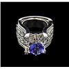 Image 2 : 2.75 ctw Tanzanite and Diamond Ring - 14KT White Gold