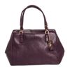 Image 1 : Coach Purple Pebbled Leather Small Satchel Handbag