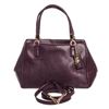 Image 3 : Coach Purple Pebbled Leather Small Satchel Handbag