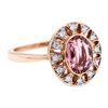 Image 1 : 2.20 ctw Pink Spinel And Diamond Ring - 18KT Rose Gold