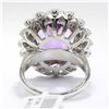 Image 3 : 12.15 ctw Amethyst and Diamond Ring - 14KT White Gold