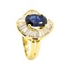 Image 4 : 2.90 ctw Sapphire and Diamond Ring - 18KT Yellow Gold