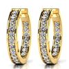 Image 1 : 14K Yellow Gold 0.75CTW Diamond Earrings, (VS/F-G)