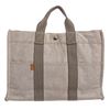 Image 1 : Hermes Light Gray Canvas Fourre Tout MM Tote Bag