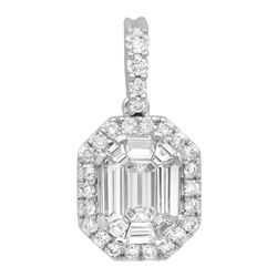 14k Gold 0.69CTW Diamond Pendant, (VS2-SI1/G-H)