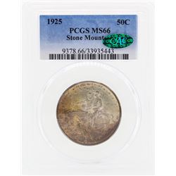 1925 Stone Mountain Commemorative Half Dollar Coin PCGS MS66 CAC