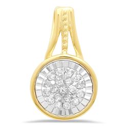 14k Gold 0.07CTW Diamond Pendant, (I1-I2/G-H)