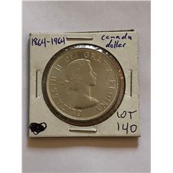 1964 Canada PROOF Silver Dollar Nice Canadian Coin
